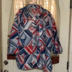 Nice Patriotic Blouse with built in cami